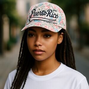 Robin Ruth Club Hat Cap Puerto Rico Vacation Club Floral Snapback Brim Holiday